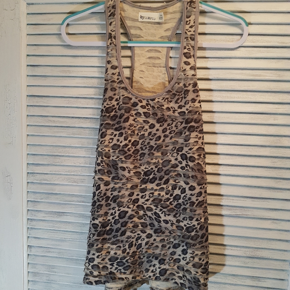 By Corpus Animal Print Tank Top. Size Small.